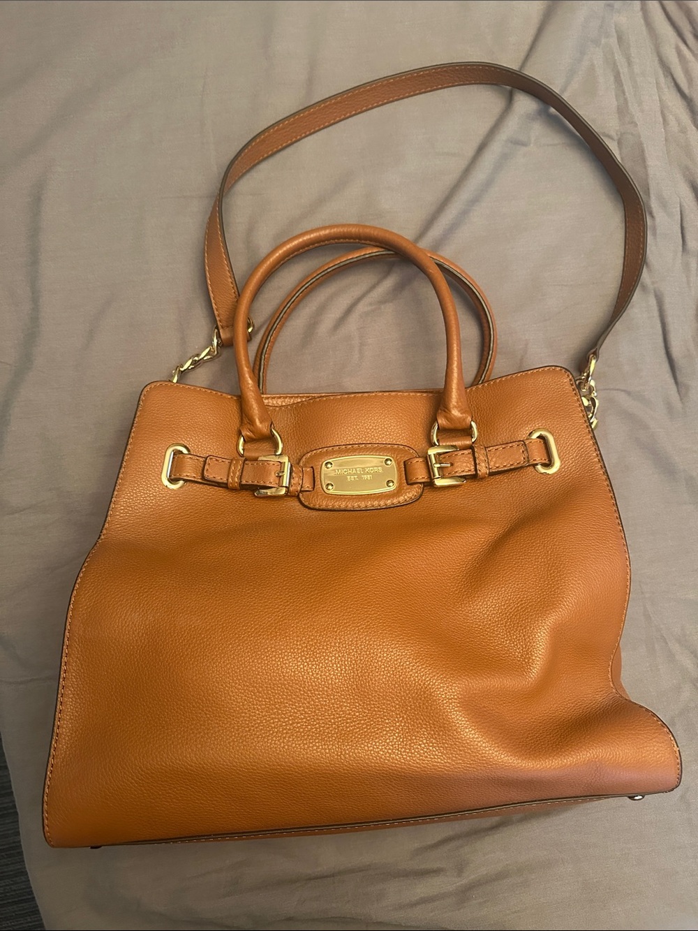 Michael Kors Tan Leather Top-Handle Shoulder Satchel